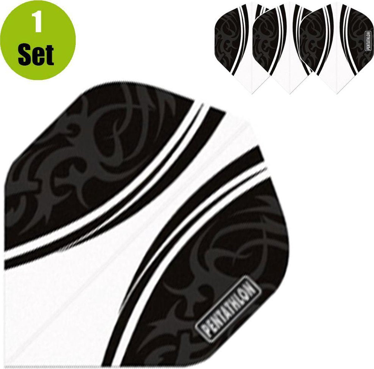 Pentathlon Vizion Swish Dartflights - Wit- ()