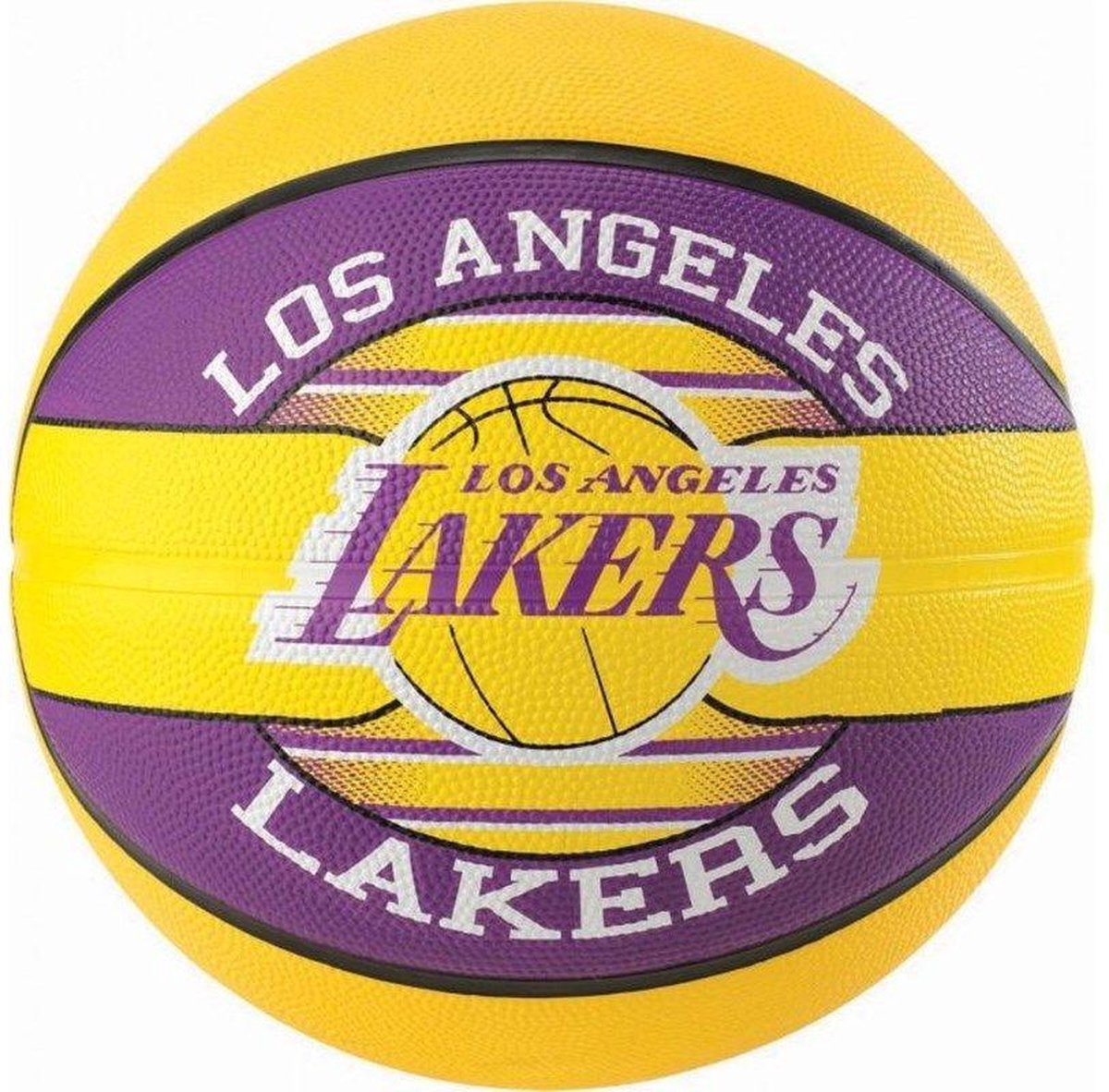 Spalding La Lakers (Size 5) Team Outdoor Basketbal - Geel / Paars | Maat: 5
