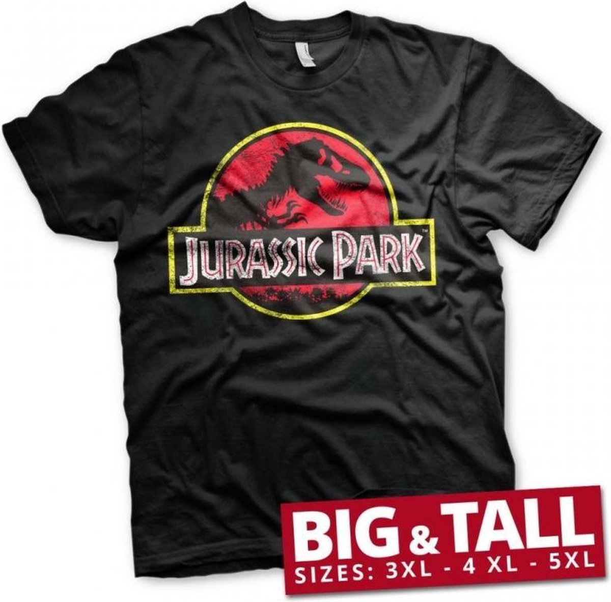 JURASSIC PARK - T-Shirt Big & Tall - Logo Distressed (3XL)