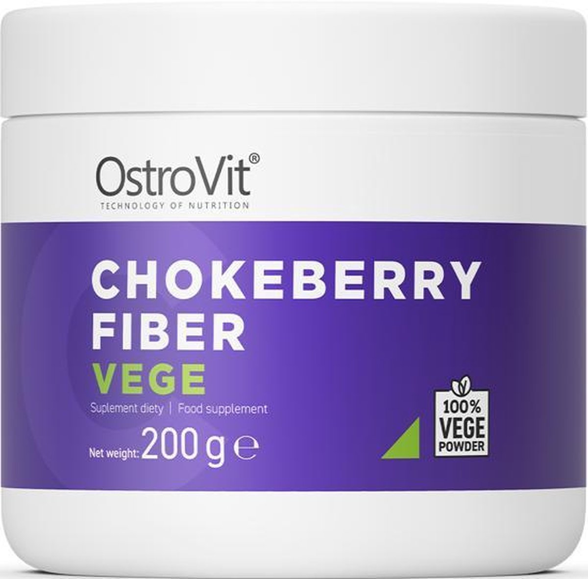 Chokeberry Fiber 5g - Vegan - 200g OstroVit + GRATIS Bulk Shaker 700ml