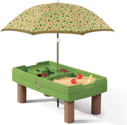 Step2 Zand & Watertafel Naturally Playful Groen - Incl. parasol en diverse accessoires