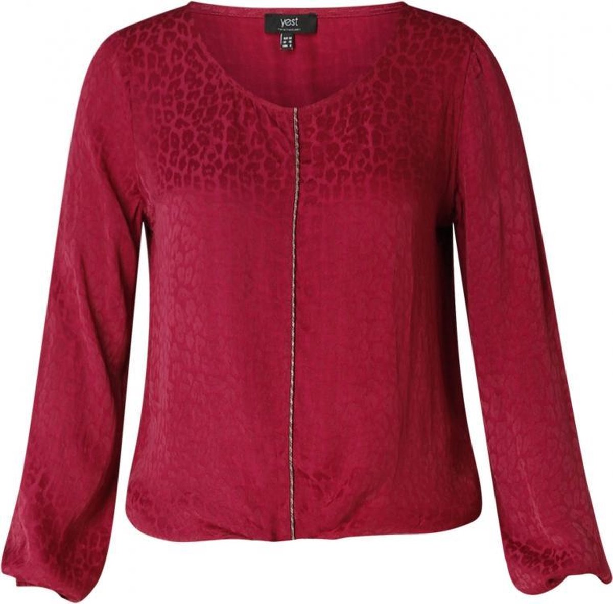 YEST Cattleya Blouse - Fresh Wine Red - maat 36