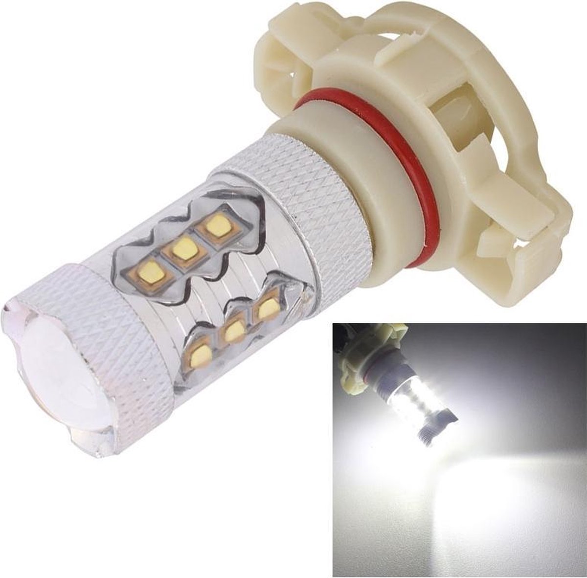 H16 80W 850LM Wit Licht 16-3535-LEDs Auto Dagrijlichten Mistlamp voor