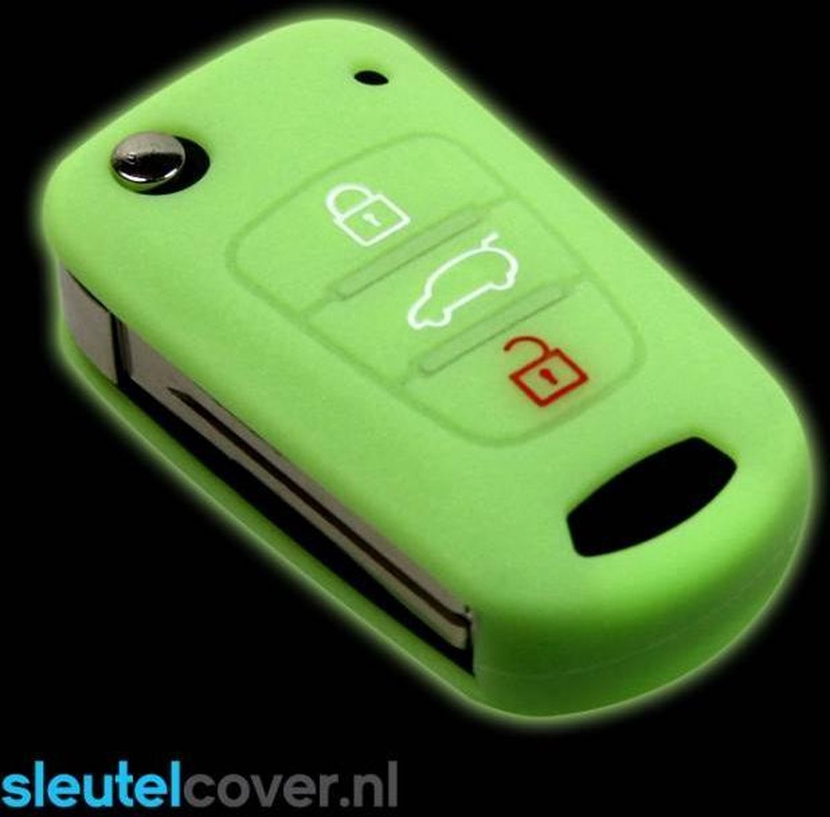 Hyundai SleutelCover - Glow in the dark / Silicone sleutelhoesje / beschermhoesje autosleutel