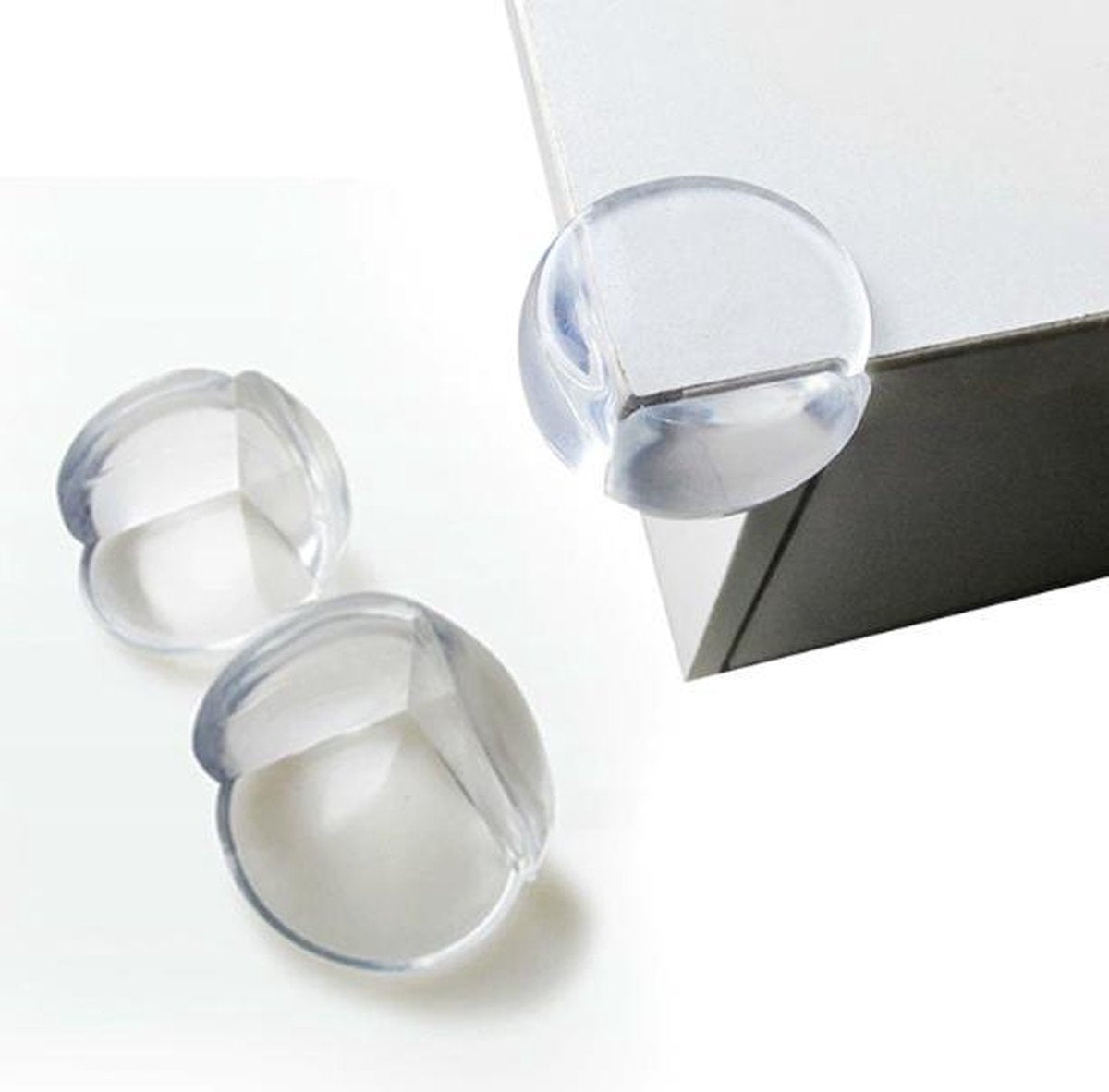 20 Ronde Tafelhoek Beschermers - Transparante Siliconen Tafel Hoekbeschermers Set - Beschermhoeken - Veiligheid Baby Peuter en Kind