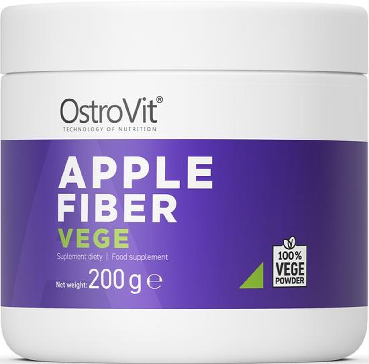 Apple Fiber 5g - Vegan - 200g OstroVit + GRATIS Bulk Shaker 700ml