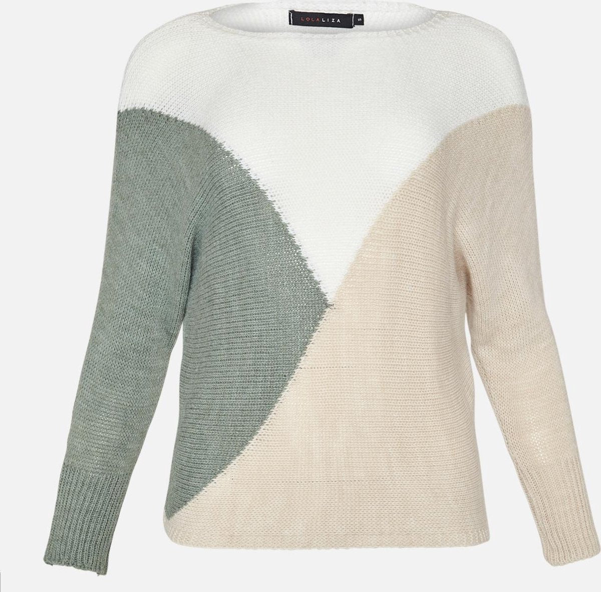 Trui met boothals - Khaki