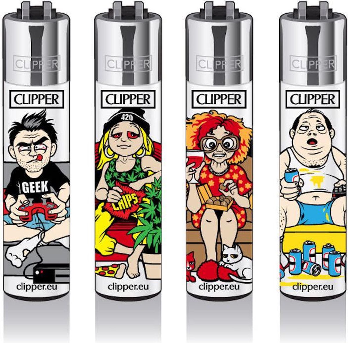 Clipper Classic Aansteker - Couch Potatoes | 4 stuks