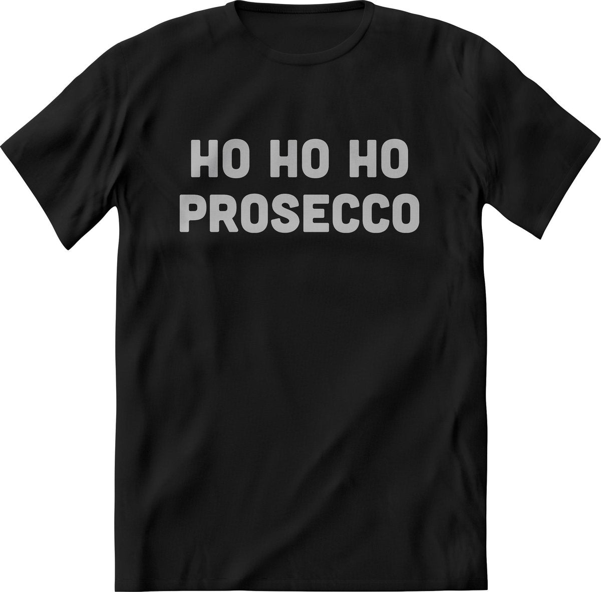Ho Ho Ho Prosecco shirt Heren / Dames – Grappige kerst teksten shirt – Perfect foute kersttrui / tshirt cadeau – T- shirt kerstboom / kerstballen print korte mouw - Maat XXL
