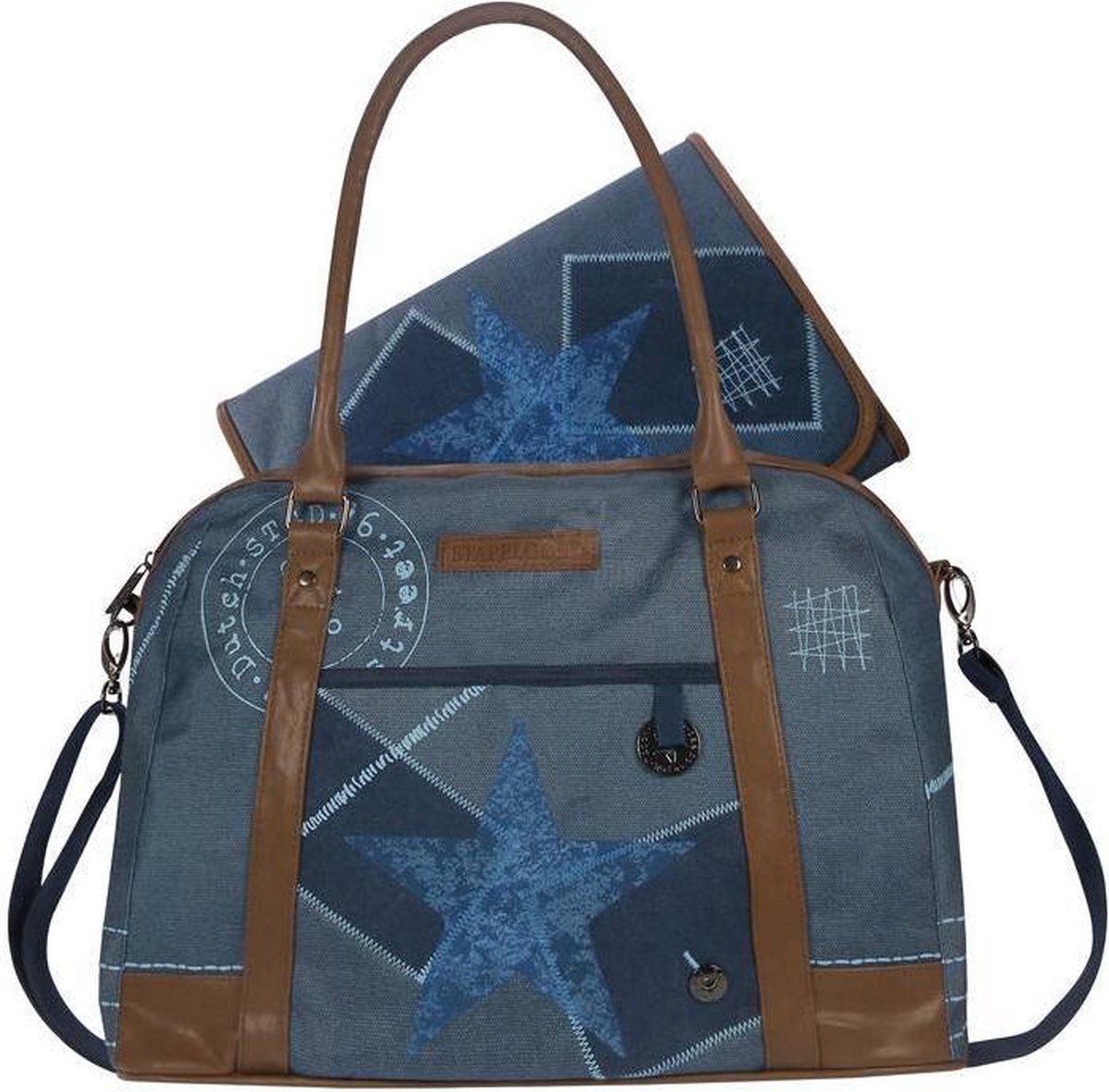 Stapelgoed Tougher - Luiertas - Blauw/beige