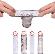 Herbruikbare siliconen condoom- extension sleeve penis- kristal