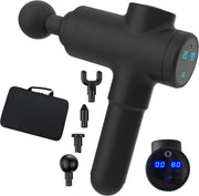 Culture gadgets Massage gun PRO 68S - LCD scherm - Tegen spierpijn - Sport en relax massage  - Inclusief 4 opzetstukken en koffer - Klopmassage en Vibratiemassage - Deep tissue Massageapparaat