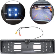 JX-9488 720x540 Effectieve Pixel NTSC 60HZ CMOS II Universele waterdichte auto Koolstofvezel achteruitrijcamera Backup-camera met 2W 80LM 5000K wit licht 4LED-lamp