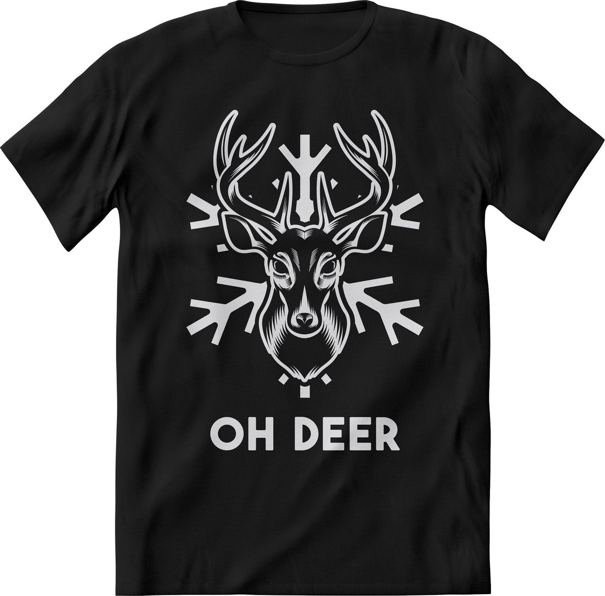 O Deer kerstster Dames en Heren T-Shirt –  Grappige kerst teksten