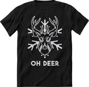O Deer kerstster Dames en Heren T-Shirt –  Grappige kerst teksten