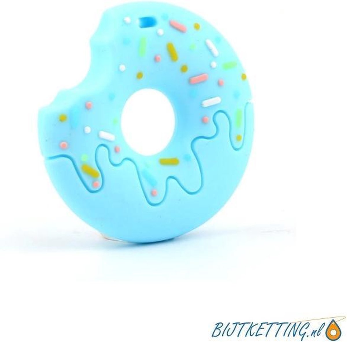 Bijtketting | Donut Happy Sprinkles | Blauw