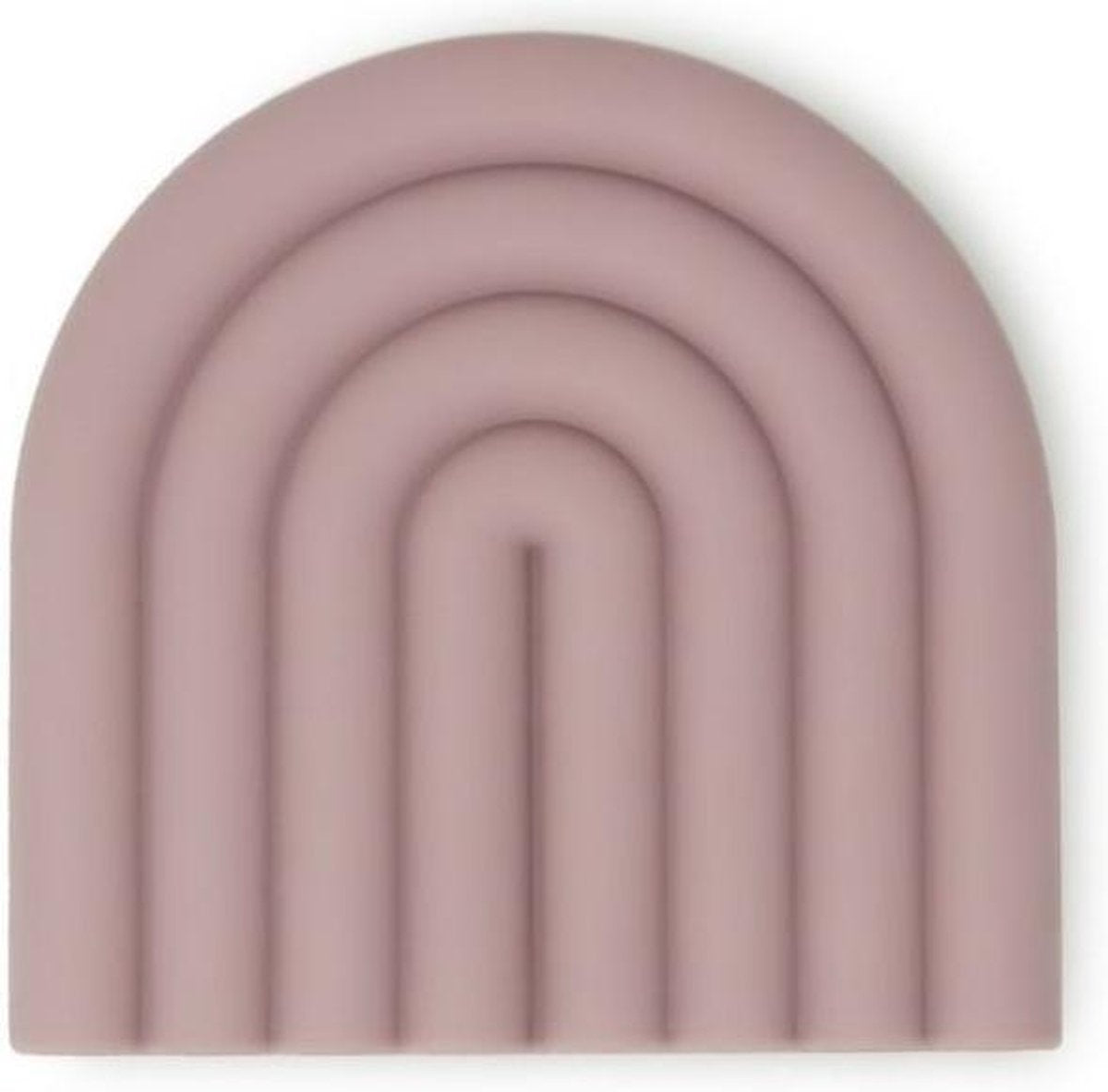 Mushie - siliconen bijtring - regenboog - Mauve