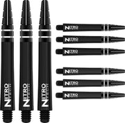 RED DRAGON - Nitrotech Zwart Medium Dartschachten - 3 sets per pakket (9 stengels in totaal)
