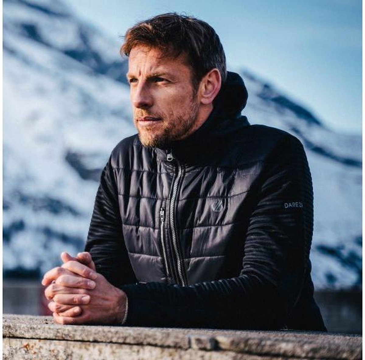 Dare2B Narrative fleece van rekbare stof met rits over de volle lengte en capuchon voor heren