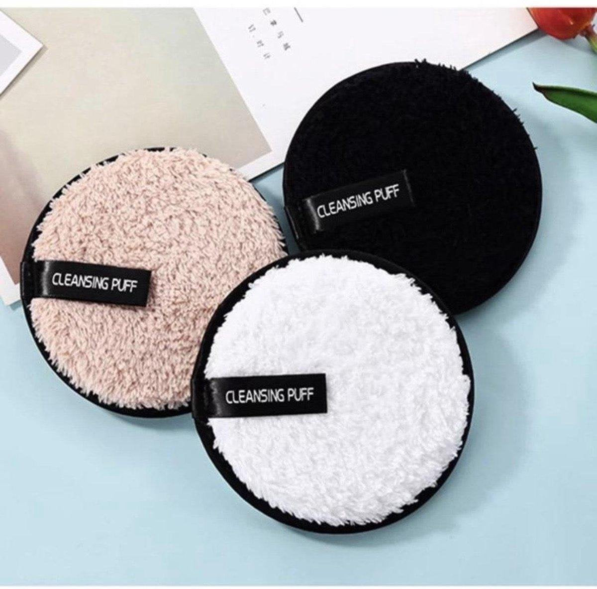 LOUZIR 2 Stuks  Magic Microfiber Cleansing puffs |make-up|eraser pads|wasbare wattenschijfjes|make up remover pads|reinigingsdoekjes|Oog make-up reiniging|Milieuvriendelijk