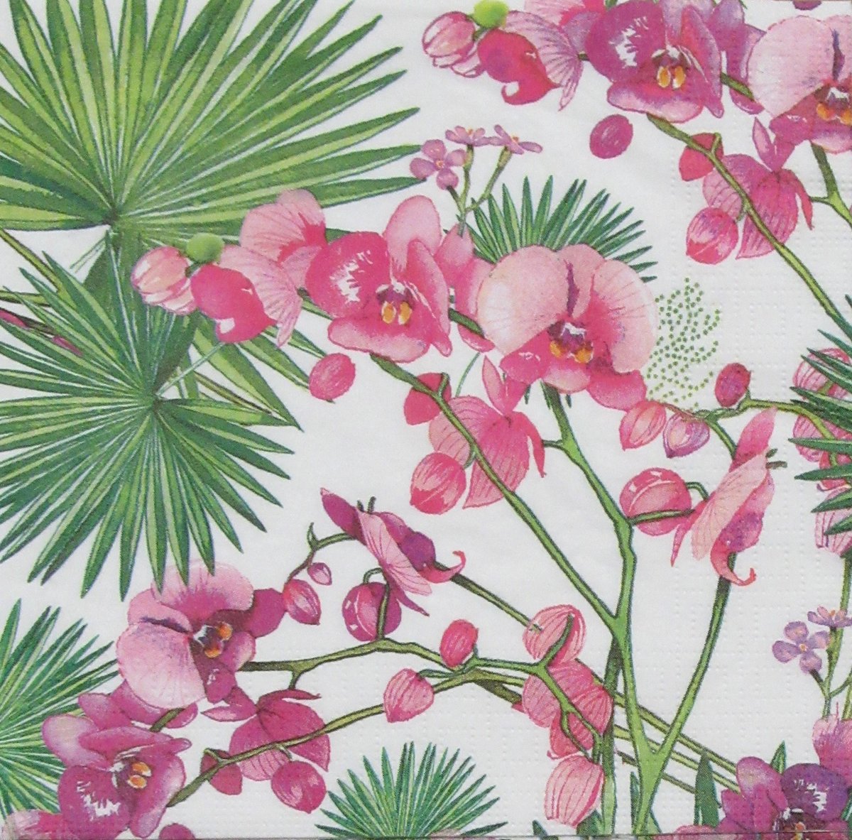Servetten Orchids & Palms 33 x 33 cm