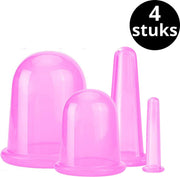 Cellulite Cups voor Cupping -  Anti Cellulitis Cupping set - Cupping Cups Cellulite Massage Apparaat Earkings - Roze