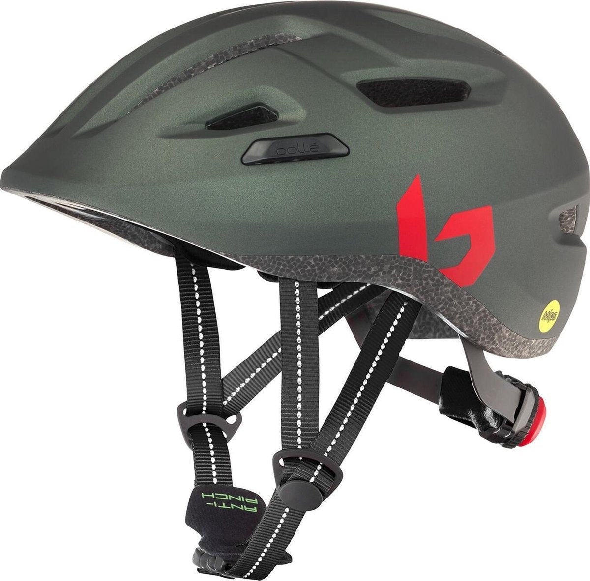 Bollé Fietshelm Stance Junior Mips Matgroen Maat 52-55 Cm