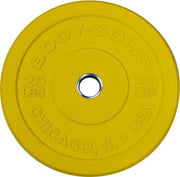 Chicago Extreme Gekleurde Olympische Bumper Plates OBPXCK - 15 kg Geel - Zwart