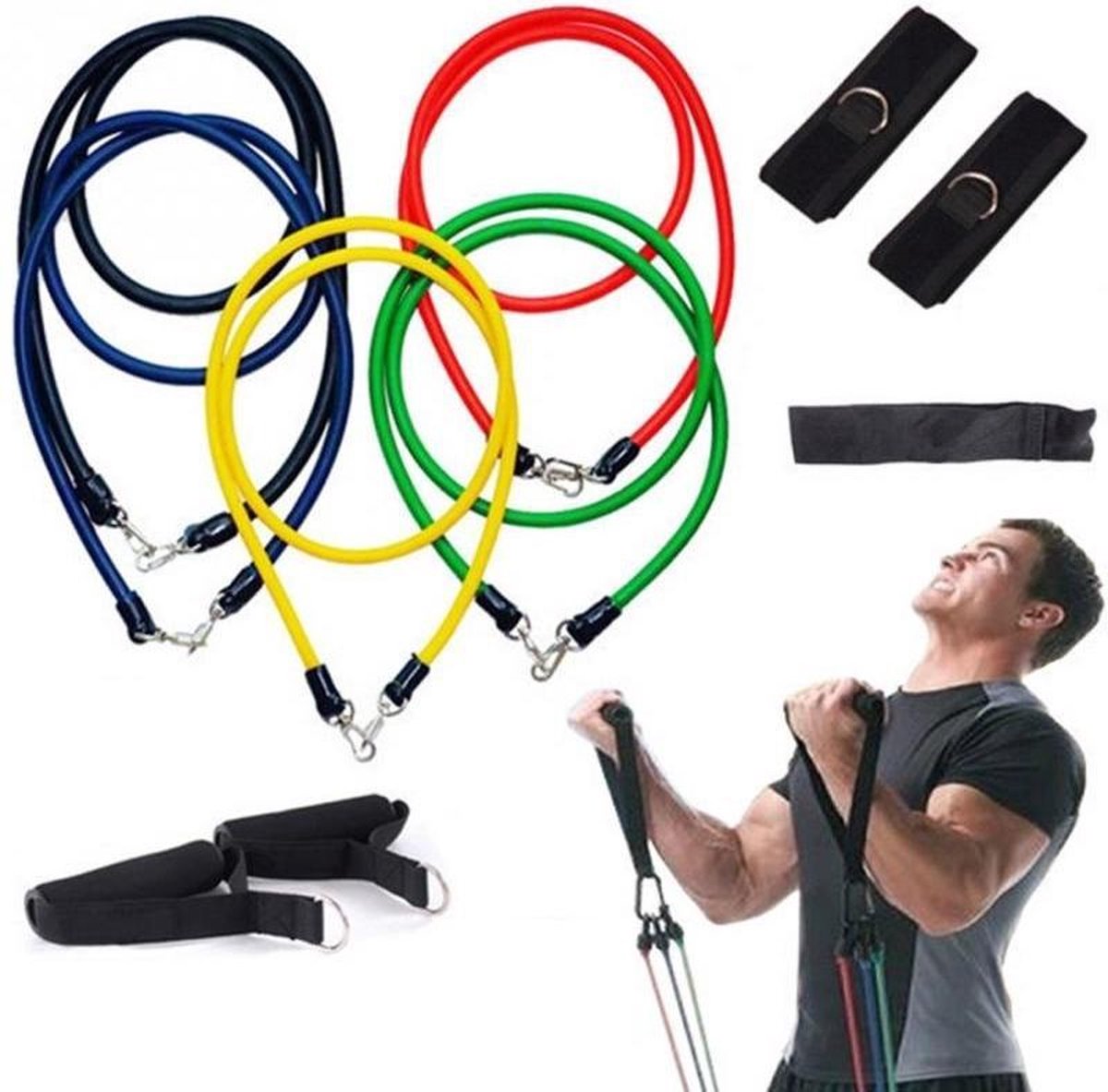 Fitness Elastiek Set - Weerstandsbanden - Resistance Bands