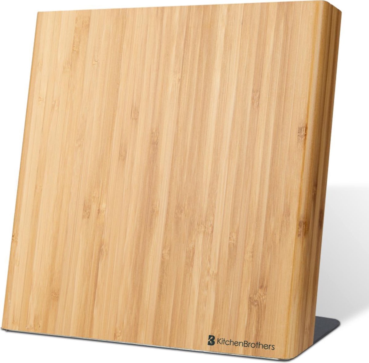 KitchenBrothers Magnetisch Messenblok - Zonder Messen - Antislip Standaard - 100% Natuurlijk Bamboe