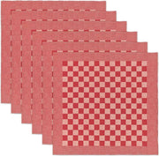 DDDDD Barbeque - Theedoek - 66x65 cm - Set van 6 - Red
