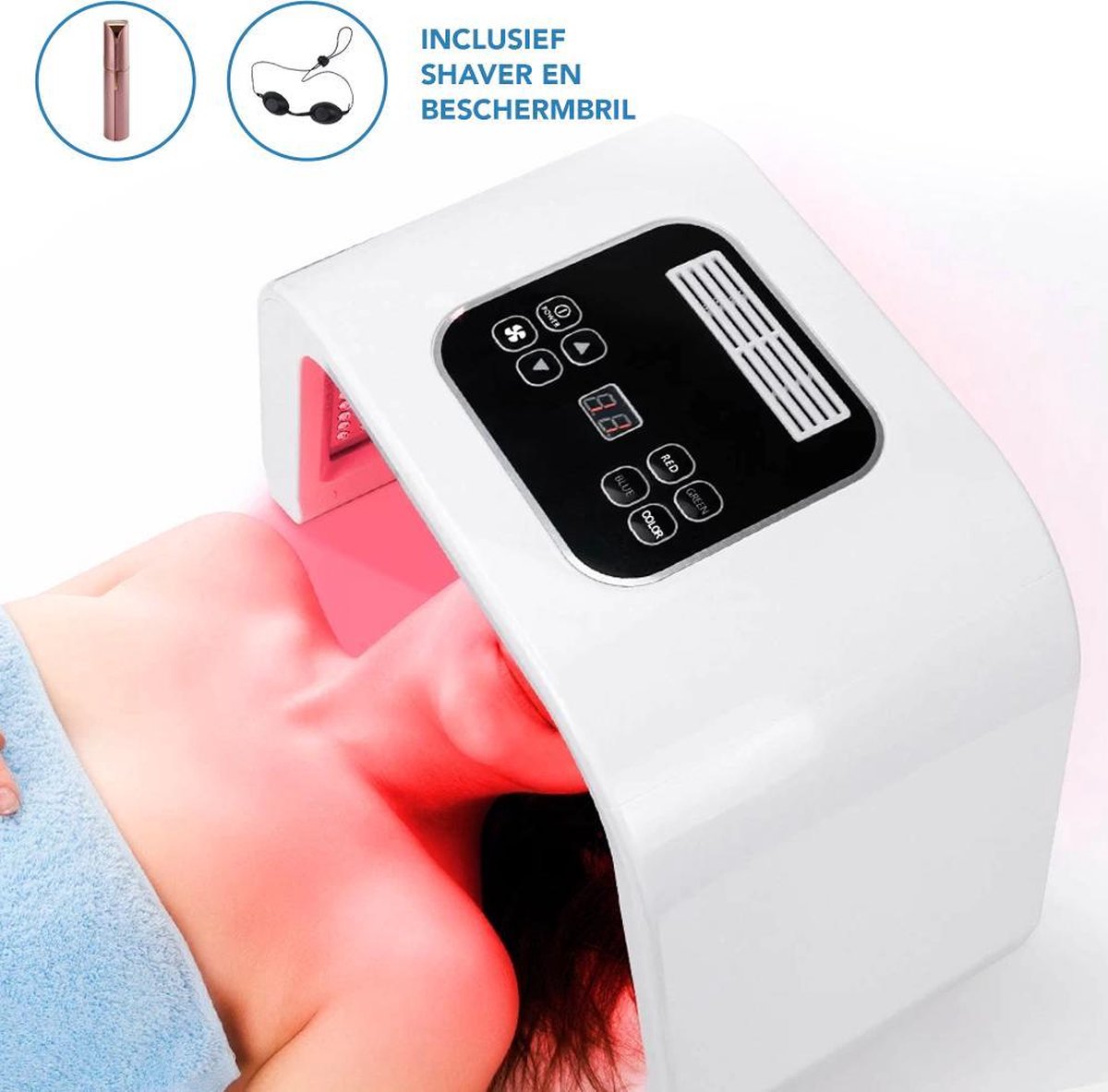 LED Lichttherapie Gezichtsmasker -  Anti Aging Apparaat - 7-1 Huidverzorging - Gezichtsmasker - Led Masker - Skin Care – Acne verzorging