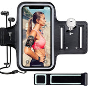 Hardloop Telefoonhouder - Premium Kwaliteit - met Sleutelvak en Headset uitsparing - Sport Armband - Geschikt voor iPhone / Samsung - Oppo / LG / Sony / Huawei / Motorola / OPPO / Xiaomi