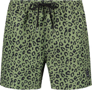 Son of a Beach panterprint heren zwembroek - groen - maat L
