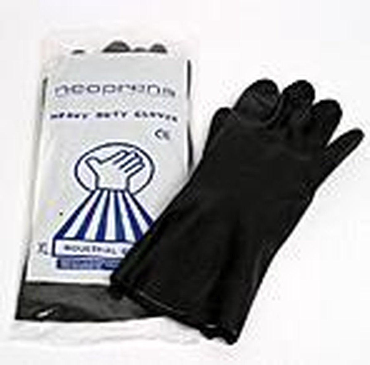 Neoprene Huishoudhandschoen Zwart XL