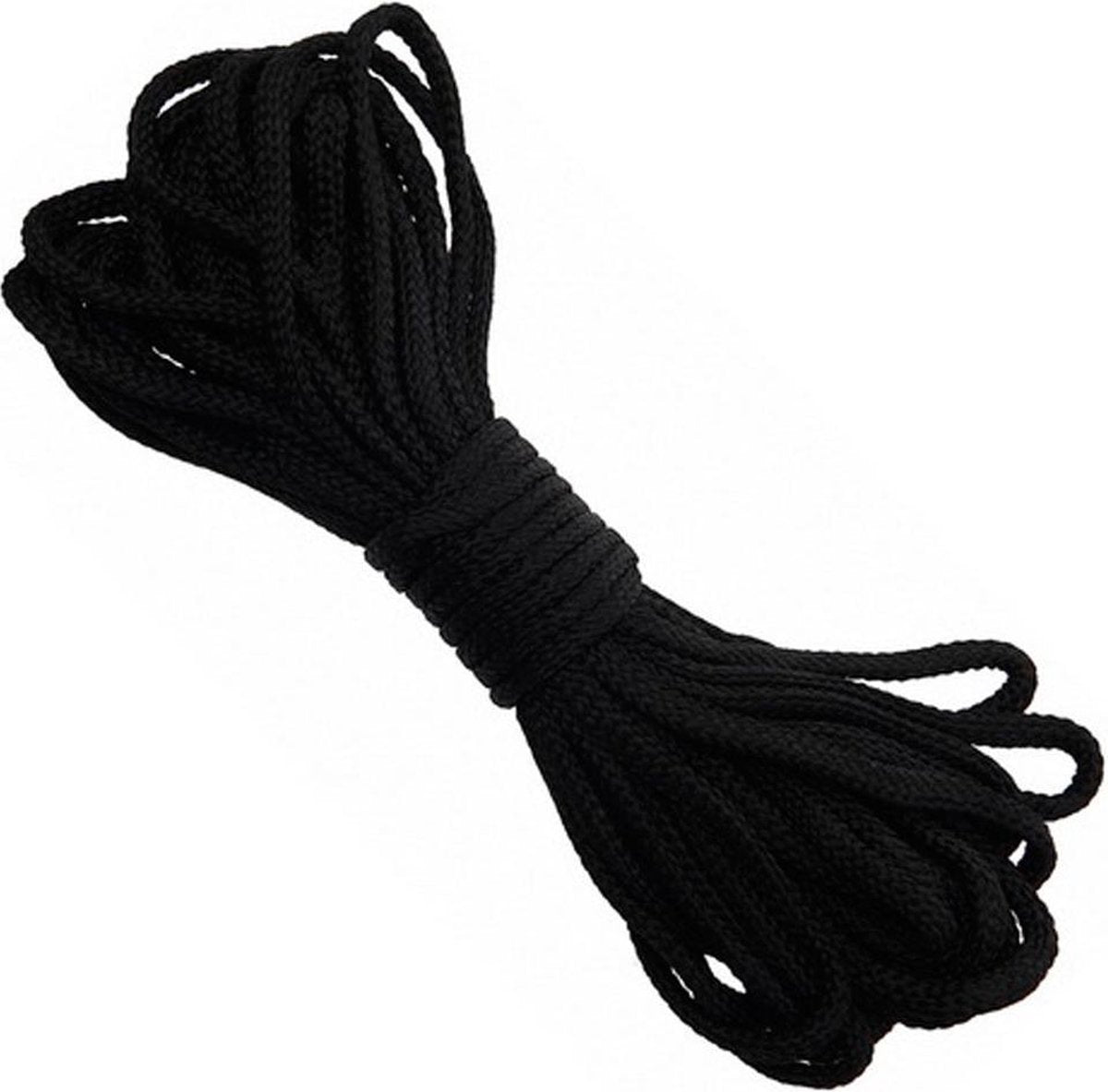 Bundel nylon touw 7mm/15mtr zwart