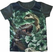 S&C dinosaurus t-shirt - Dino shirt - Shunosaurus  / Ceratosaurus - groen - maat 134 (10)