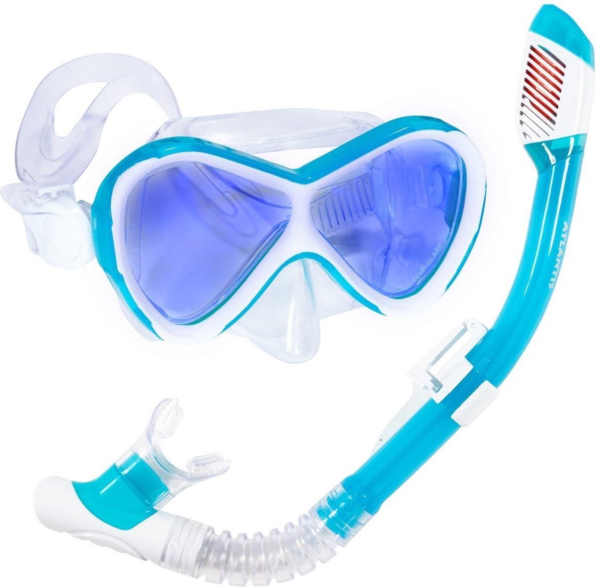 Atlantis Abaco - Snorkelset - Kinderen - Wit/Aqua met UV lens