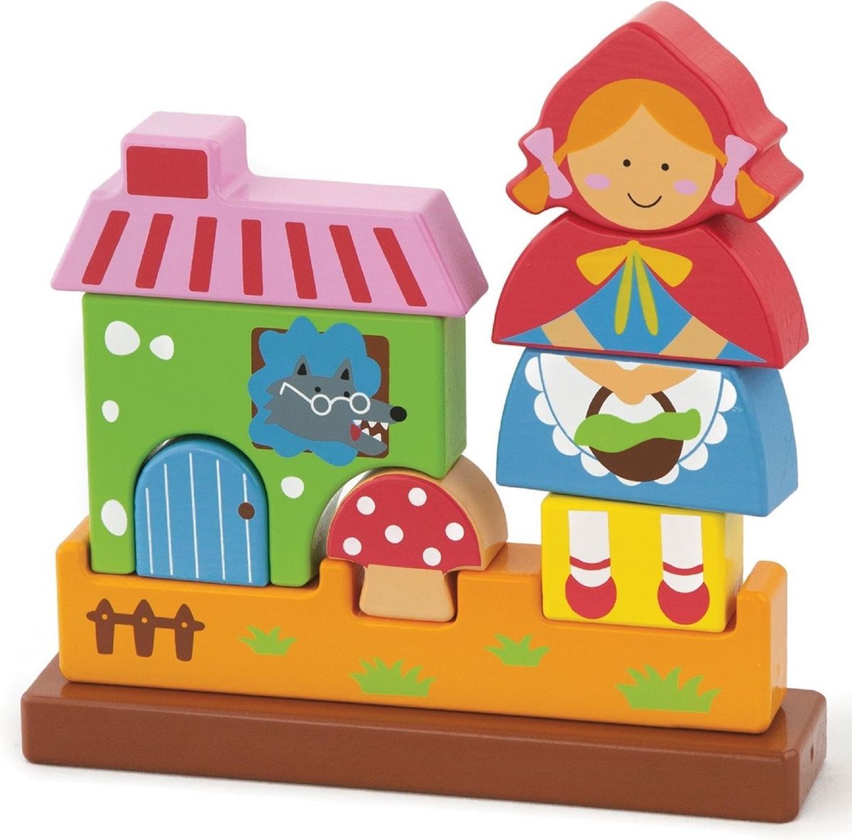 Viga Toys - Blokpuzzel Roodkapje