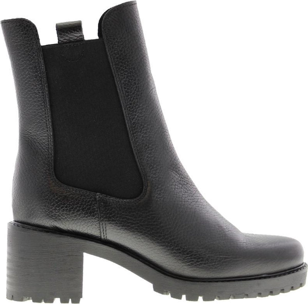 Tango | Emily sportive 19-b  black tumbled leather chelsea boot - black sole | Maat: 39
