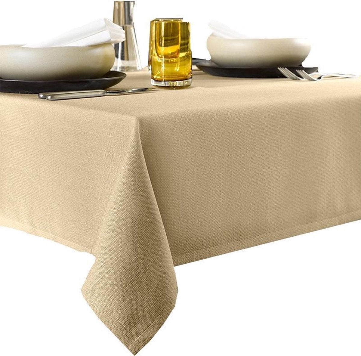 De Witte Lietaer Tafellaken Gibson 210 Cm Polyester Lichtbruin