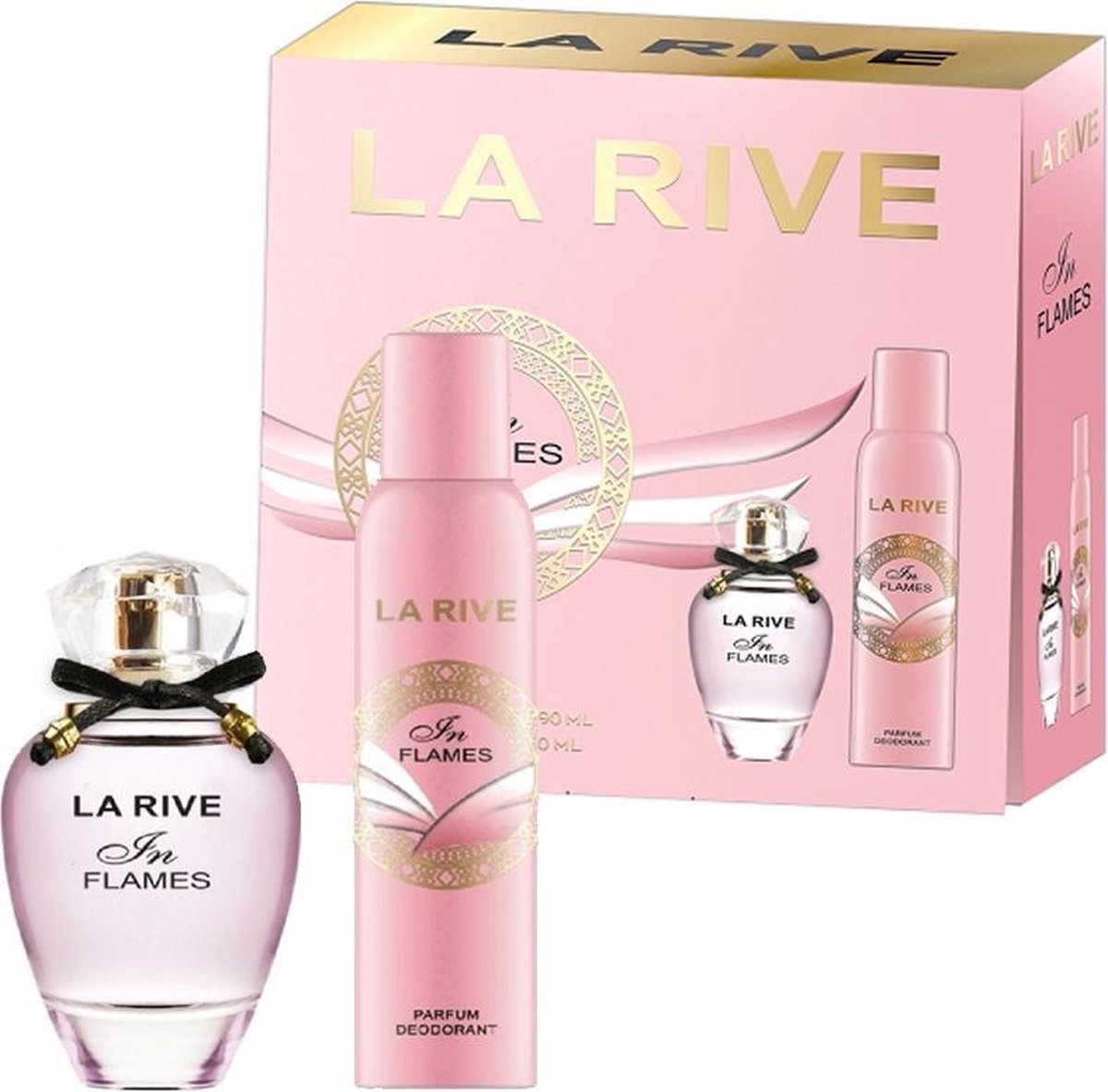 La Rive Set In Flames geschenkset - 90ml eau de parfum + 150ml deodorant