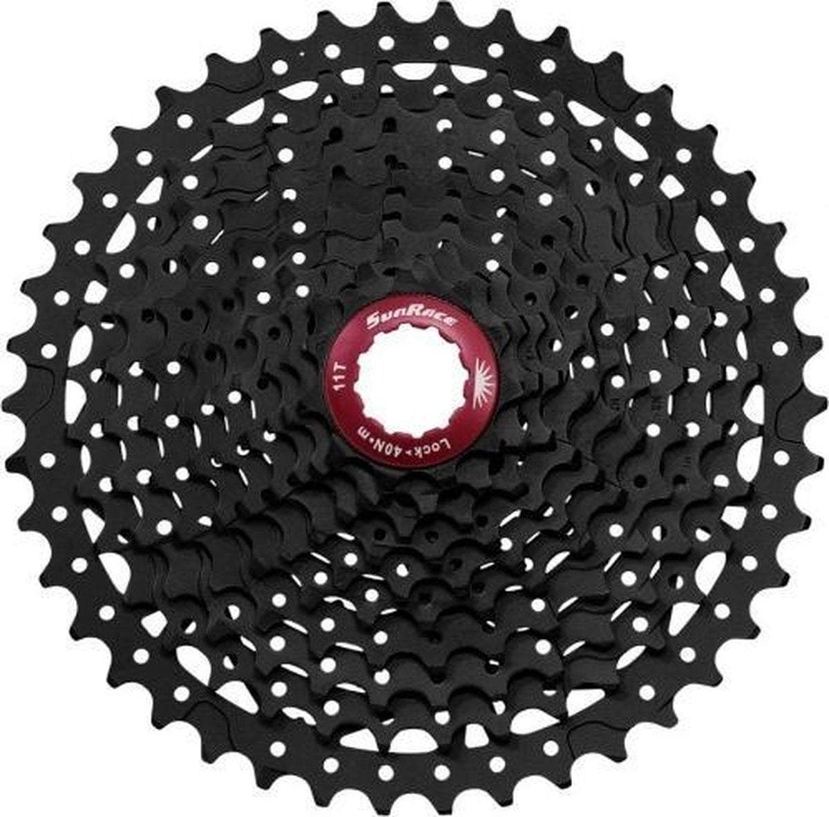 Cassette Sunrace CSMX8 - 11 speed 11-46T - zwart / rood