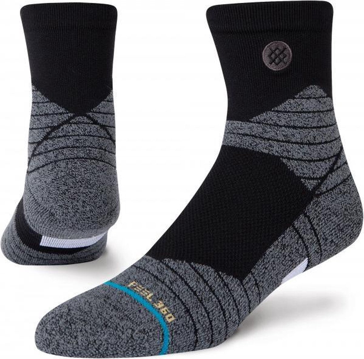 Stance Icon Sport Quarter Sok - zwart - maat 43-46