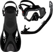 Atlantis Samana Pro Set - Snorkelset - Volwassenen - Zwart/Grijs - 42-45