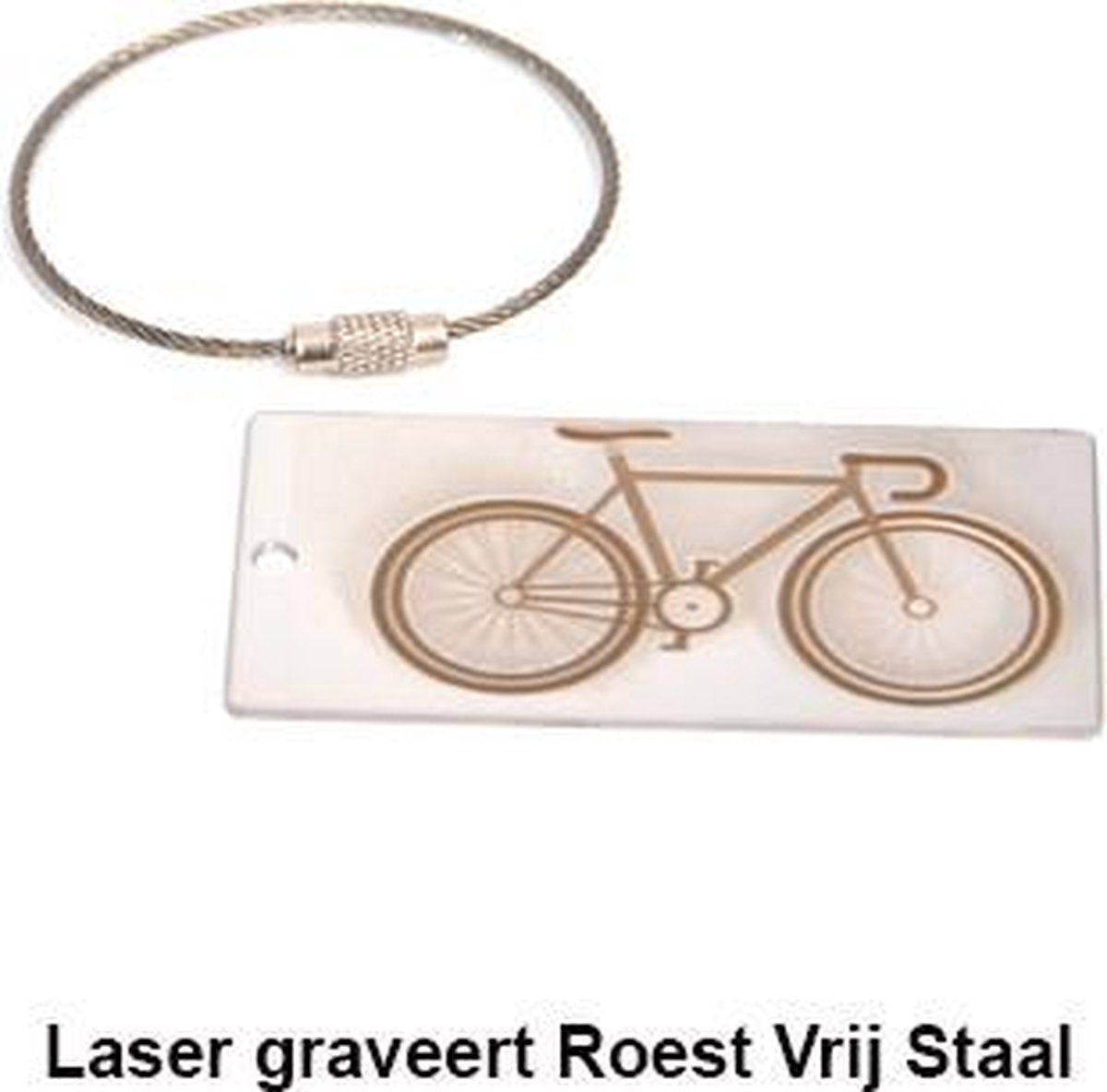 Kofferlabel RVS Fiets