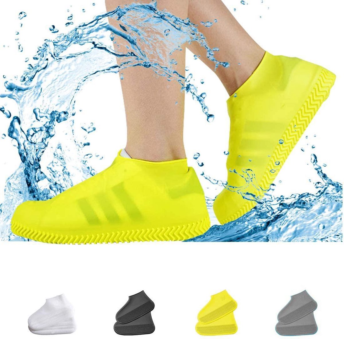 LIXINN® Regen overschoenen - Waterdichte overschoenen - Siliconen overschoenen - Herbruikbare regenlaarzen - Anti slip - Fietsen