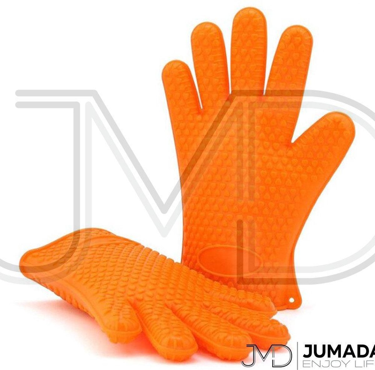 Hittebestendige Siliconen Ovenwant - Antislip BBQ & Keuken Handschoenen - 2 Stuks - Oranje