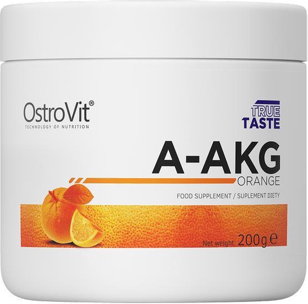 Aminozuren - AAKG Powder 200g OstroVit - Sinaasappel + GRATIS Bulk Shaker 700ml