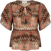 Jacky Luxury Soepelvallende top met ruche